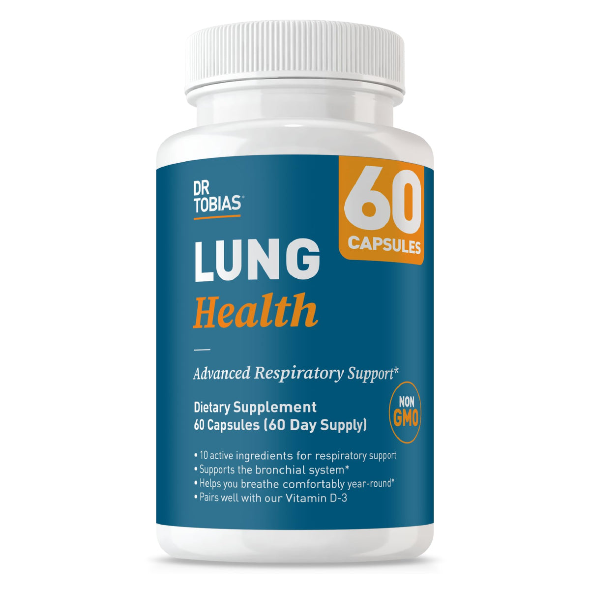 Dr. Tobias Complément Alimentaire Santé Pulmonaire 60 Capsules vue avant