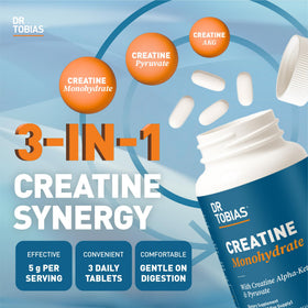 Dr. Tobias Créatine Monohydrate comprimés avec dosage de 5 g