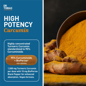 Dr. Tobias Curcuma 1500 mg - vue arrière de l'emballage