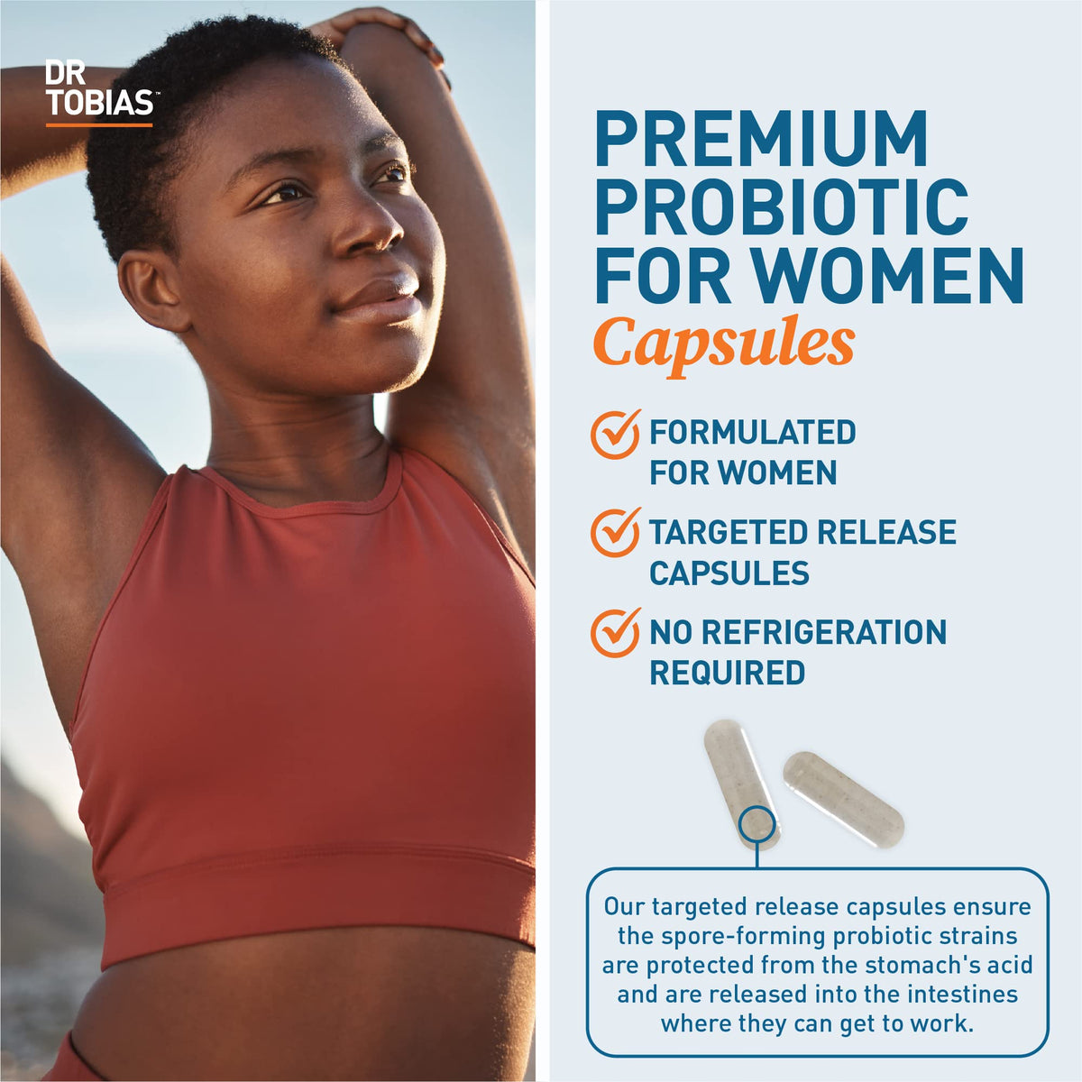 Dr. Tobias Probiotiques Femmes 60 Capsules avec canneberges