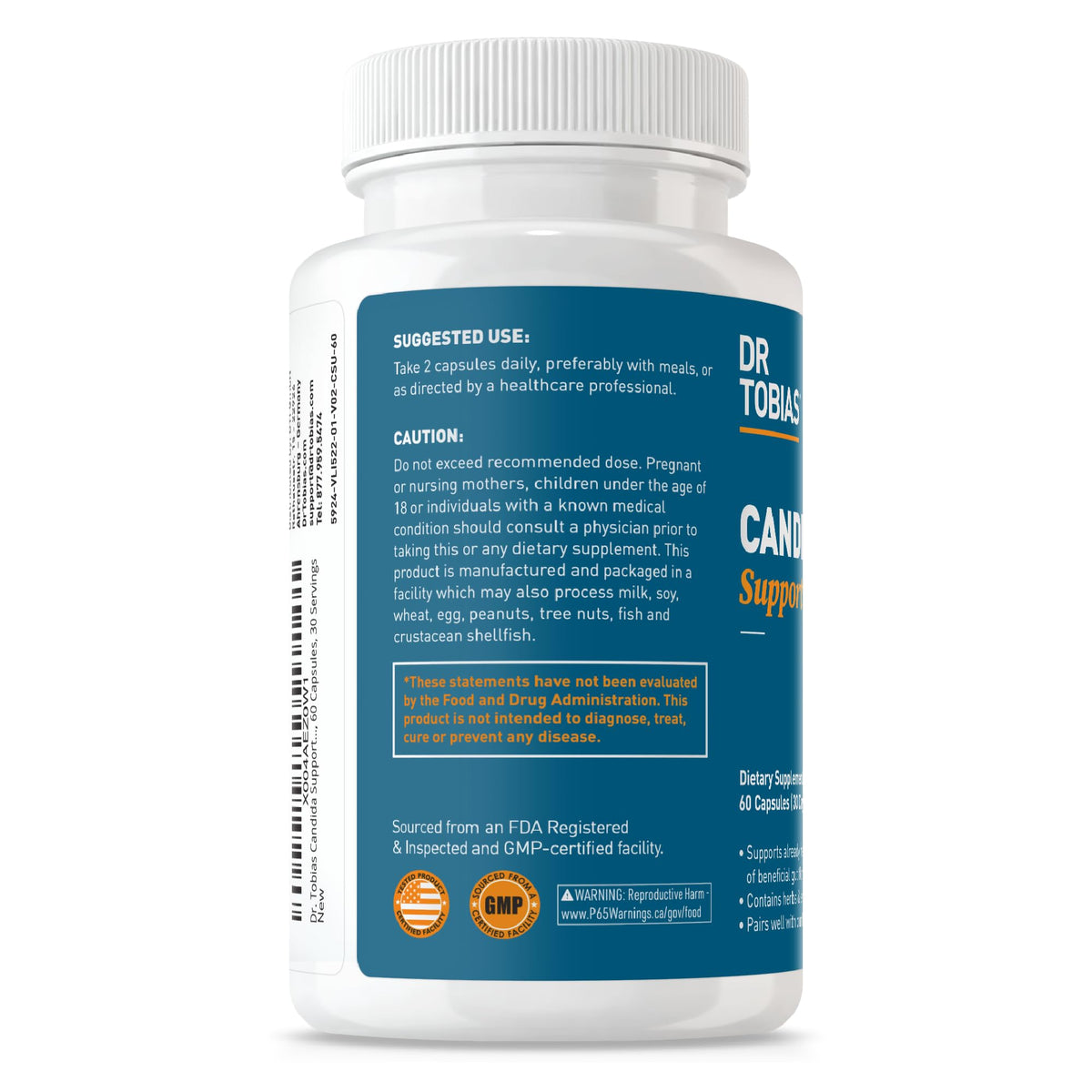 Dr. Tobias Support Candida Complex avec une cuillère doseuse