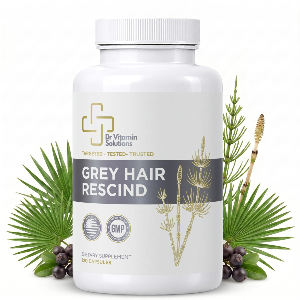DR VITAMIN SOLUTIONS Anti Cheveux Gris 120 capsules vue avant