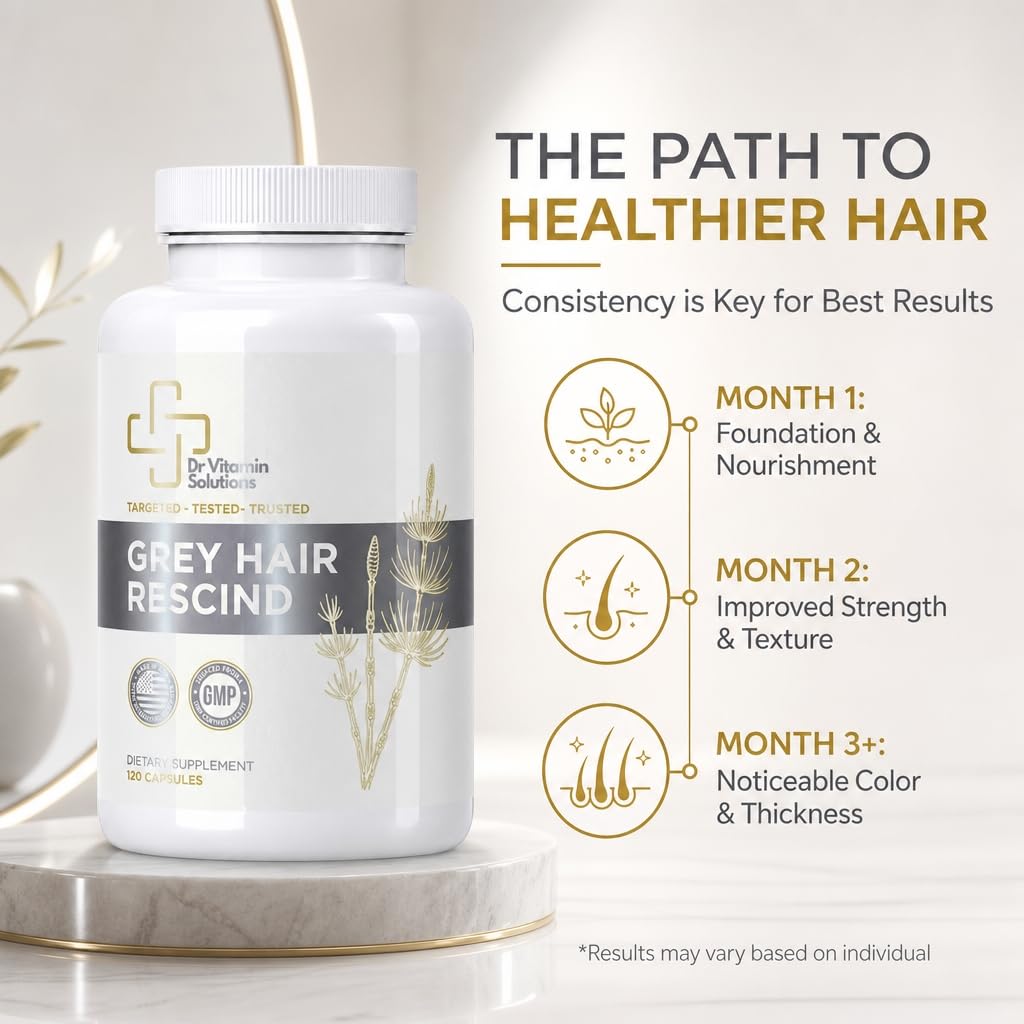 DR VITAMIN SOLUTIONS Anti Cheveux Gris capsules sur une table