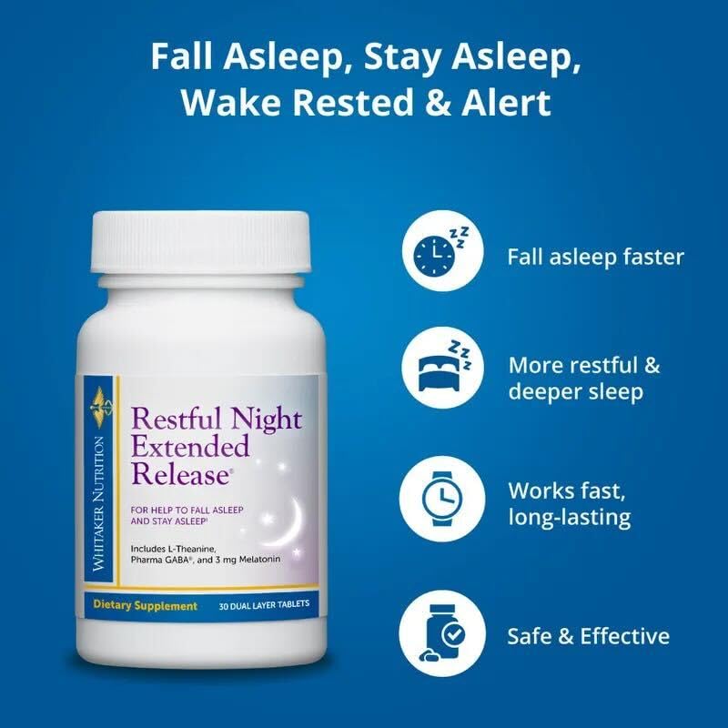 DR.WHITAKER Complément Sommeil 3 mg Mélatonine avec d'autres compléments