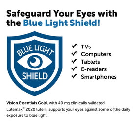 DR.WHITAKER Vision Essentials Gold 40 mg Lutéine arrière du flacon