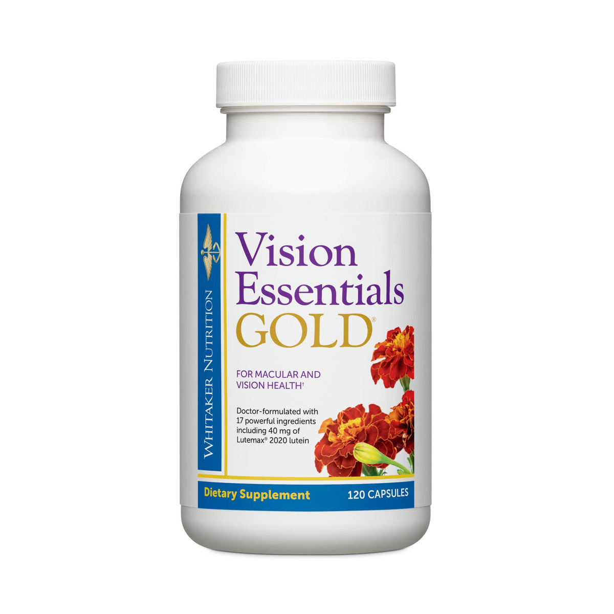 DR.WHITAKER Vision Essentials Gold 40 mg Lutéine vue de face