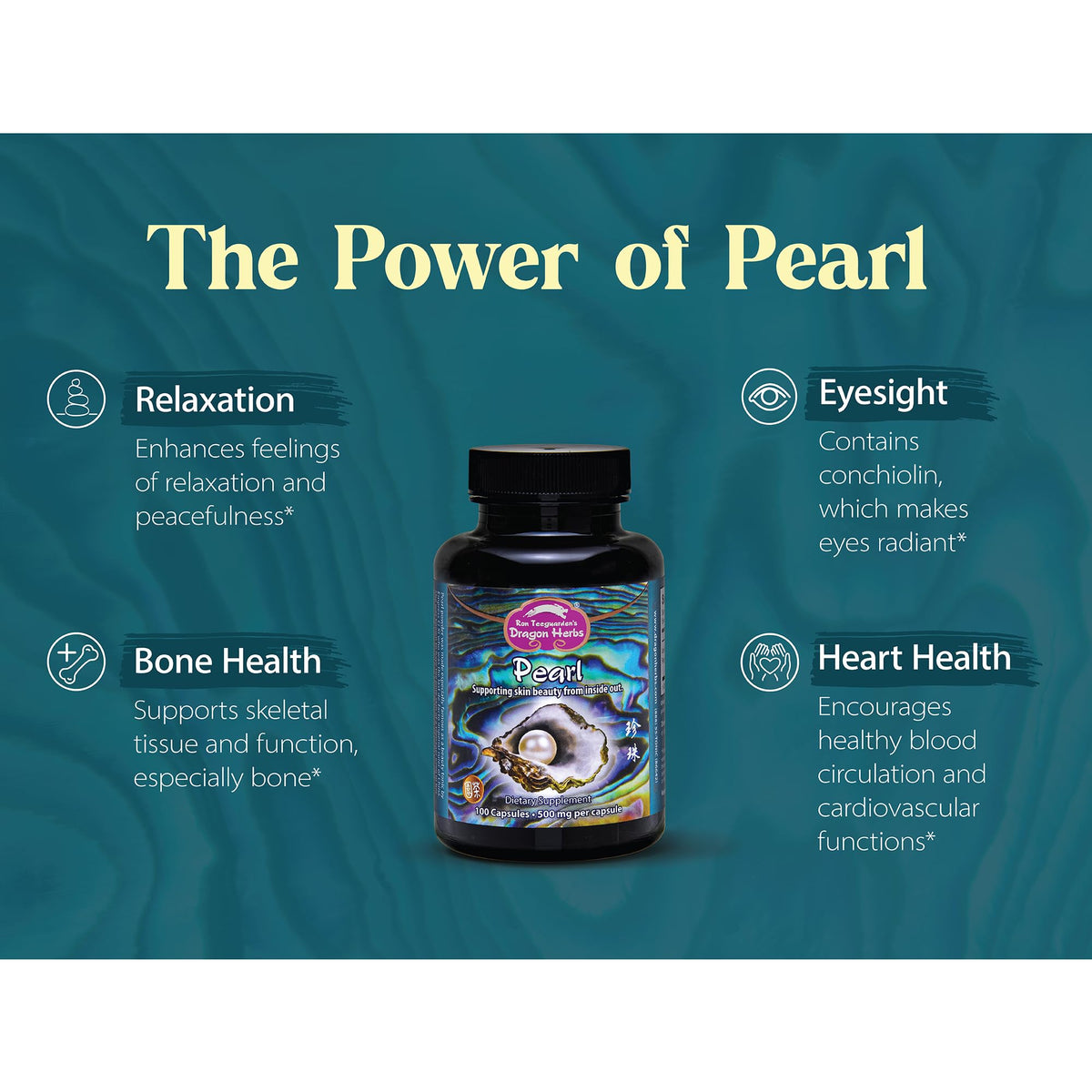Dragon Herbs Poudre de Perle Capsules - contenu des capsules