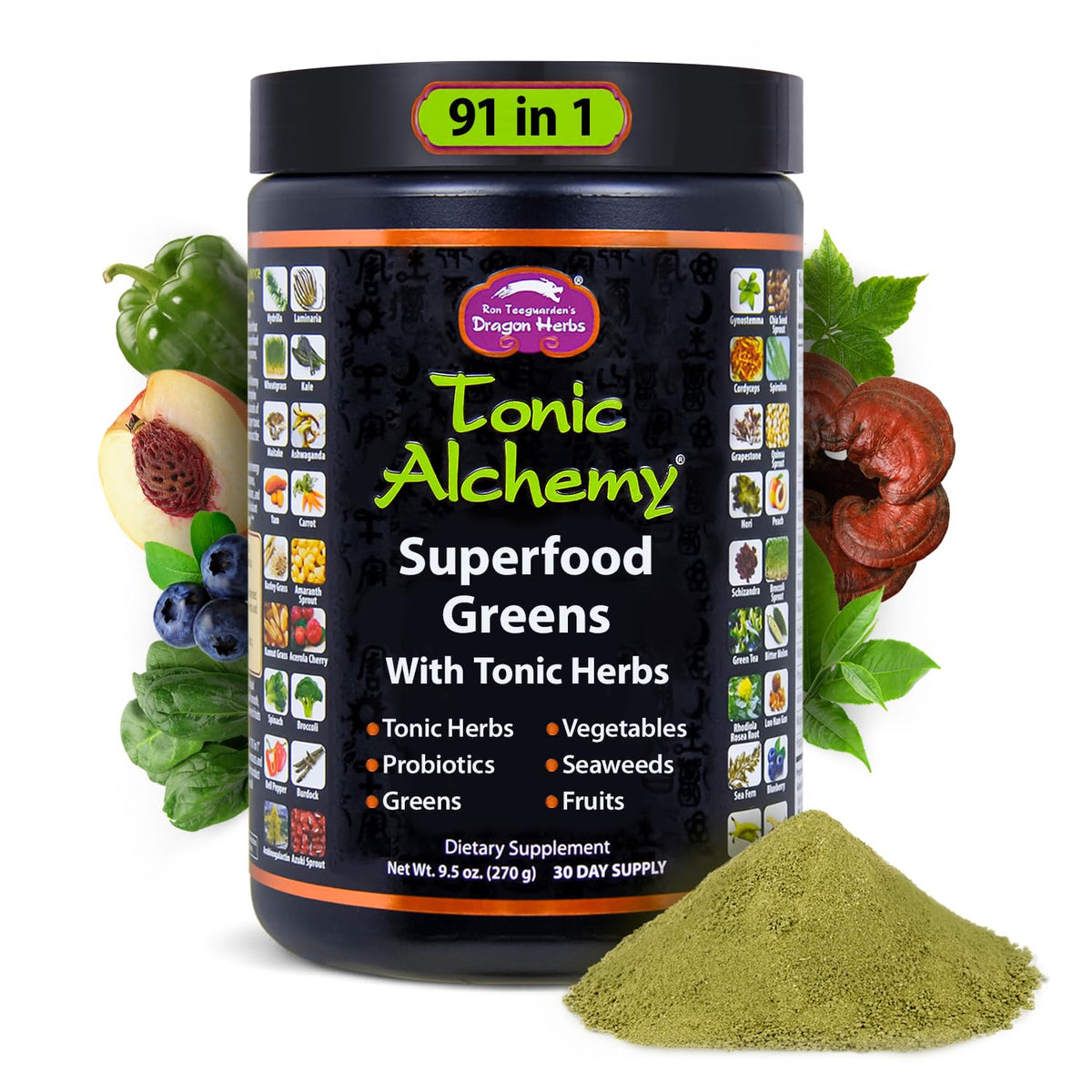 Dragon Herbs Tonic Alchemy Poudre de Super-aliments 358g vue de face