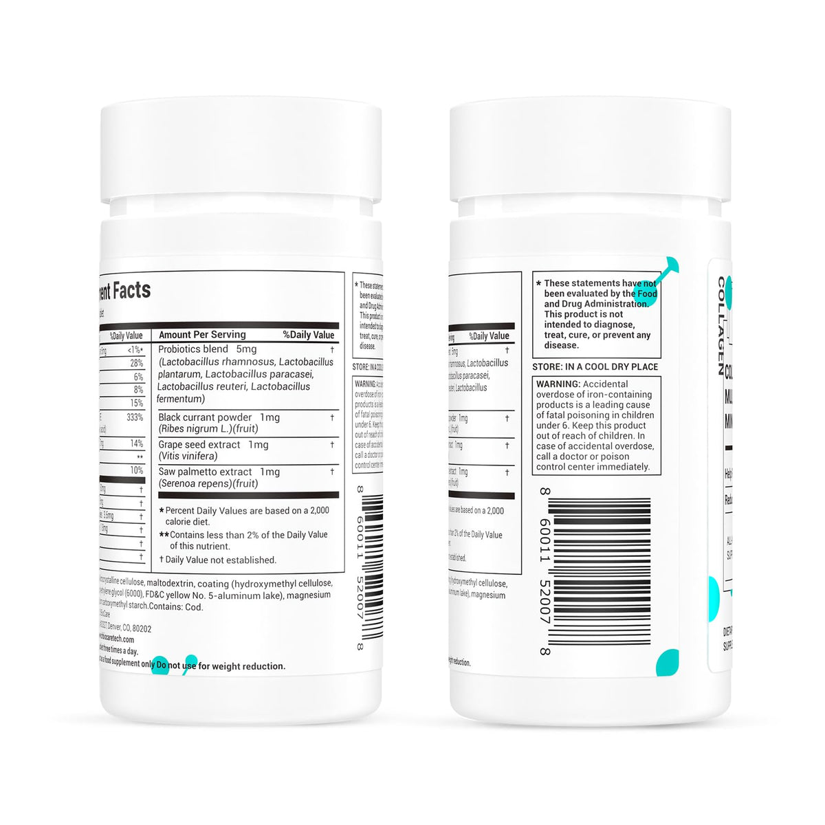 DrBioCare Collagène Peptides 120 comprimés en gros plan