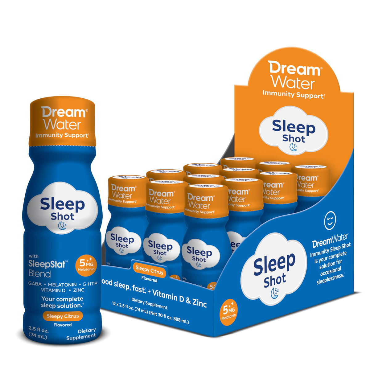 Dream Water 12 shots de complément alimentaire sommeil en format liquide