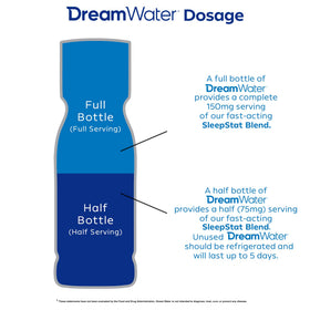 Dream Water Sommeil Shot bouteille avec étiquette
