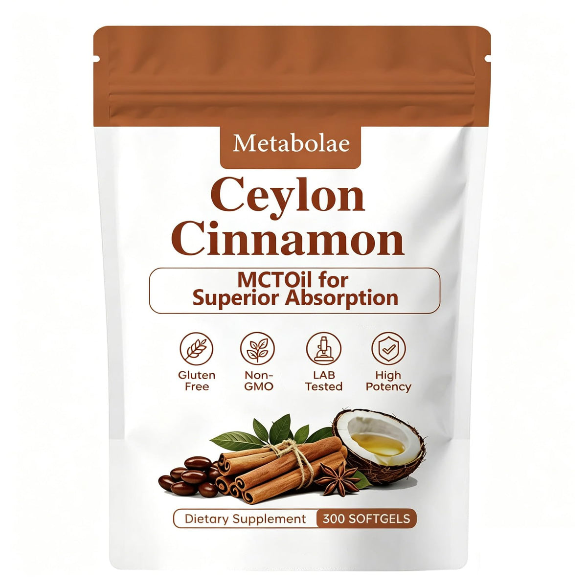 DRECILOR capsules de cannelle de Ceylan softgels en vue avant