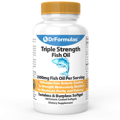 DrFormulas Omega 3 Huile de Poisson 2000mg gélules avant