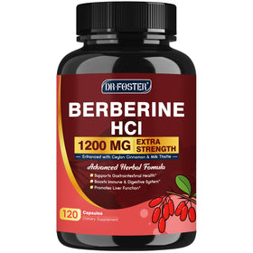 DRFOSTER Complément Alimentaire Berbérine HCL 1200mg 120 Capsules vue de face