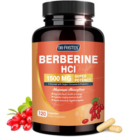 DRFOSTER Complément Alimentaire Berbérine HCl 1500mg 120 Capsules vue de face