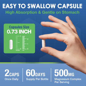 DRFOSTER Complexe de Magnésium Triple 500mg gélules sur fond blanc
