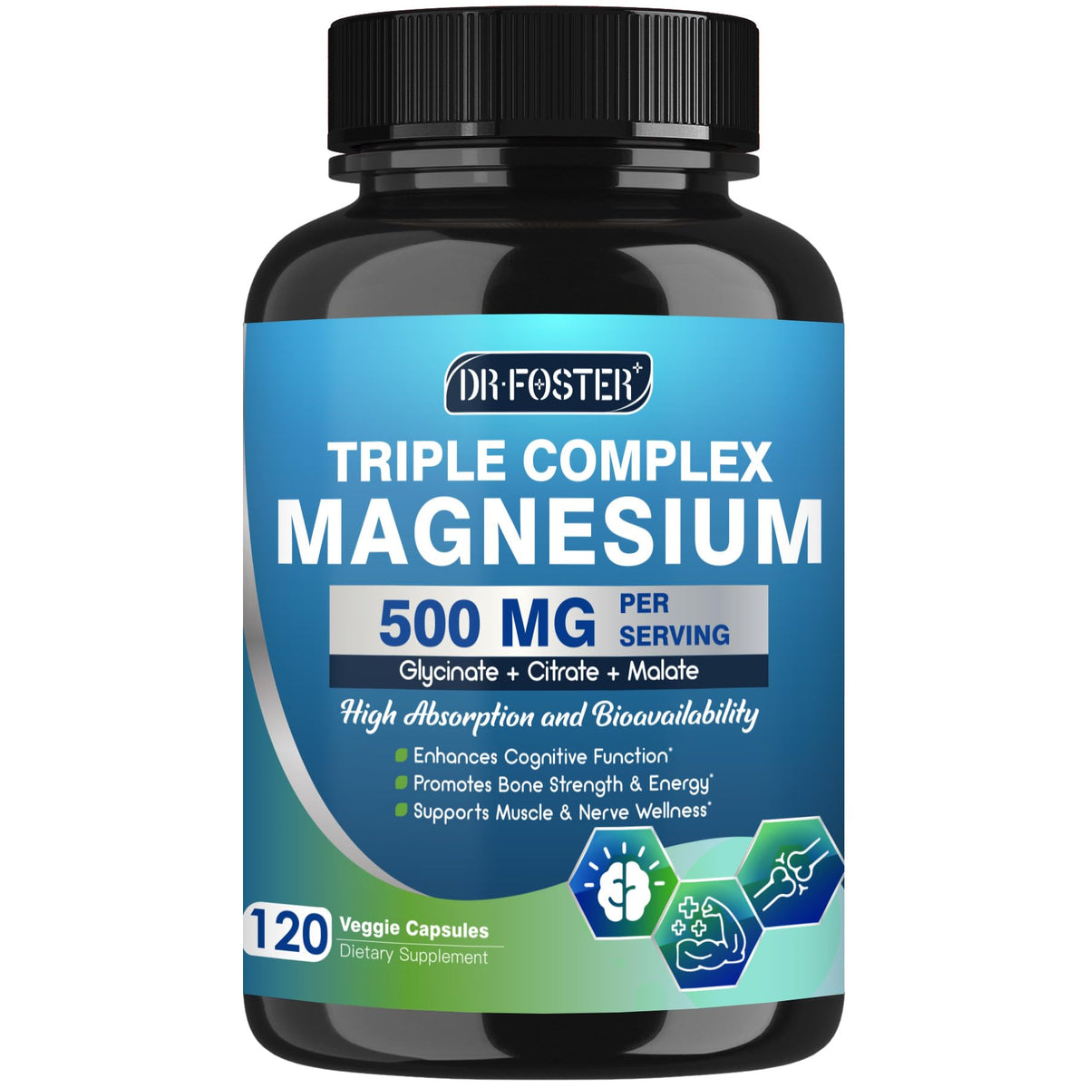 DRFOSTER Complexe de Magnésium Triple 500mg vue de face