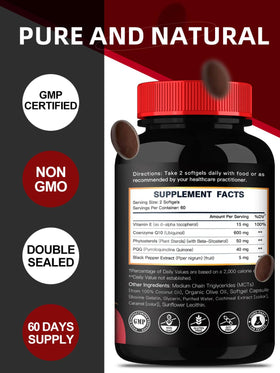 DRFOSTER CoQ10 600 mg Ubiquinol avec poivre noir et huile d'olive