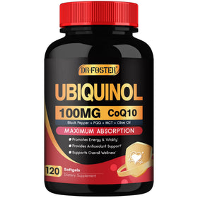 DRFOSTER CoQ10 Ubiquinol 100mg complément alimentaire, vue de face