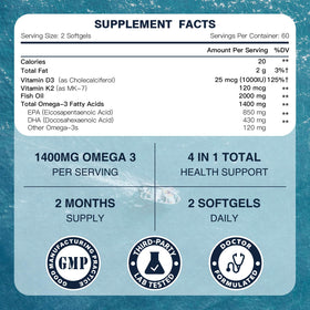 DRFOSTER Huile de Poisson Omega-3 120 gélules molles sur fond blanc