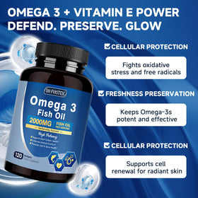 DRFOSTER Huile de Poisson Omega-3 2000mg gélules avec des ingrédients