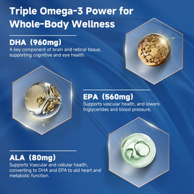 DRFOSTER Huile de Poisson Omega-3 2000mg gélules ouvertes