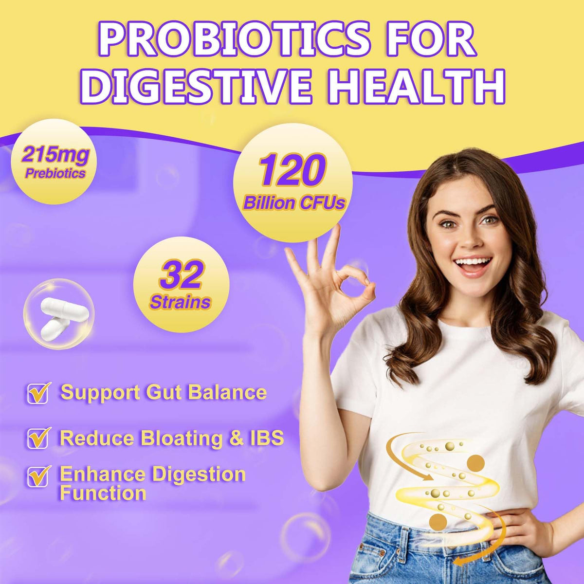 DRFOSTER Probiotiques capsules sur fond blanc