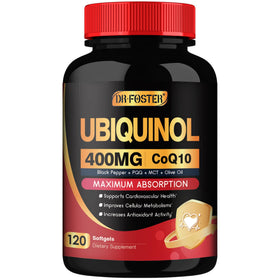 DRFOSTER Ubiquinol CoQ10 400mg Softgels front view