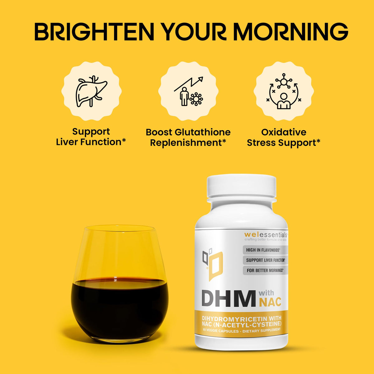 drinkwel DHM avec NAC 650mg capsules ouvertes