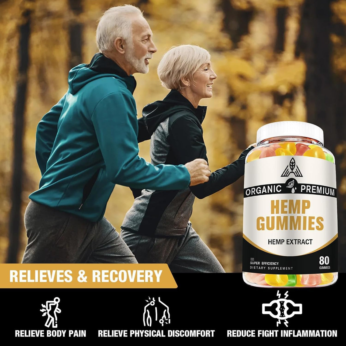 DriRaych gummies au chanvre montrant les ingrédients sur l'emballage