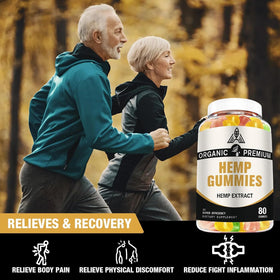 DriRaych gummies au chanvre montrant les ingrédients sur l'emballage