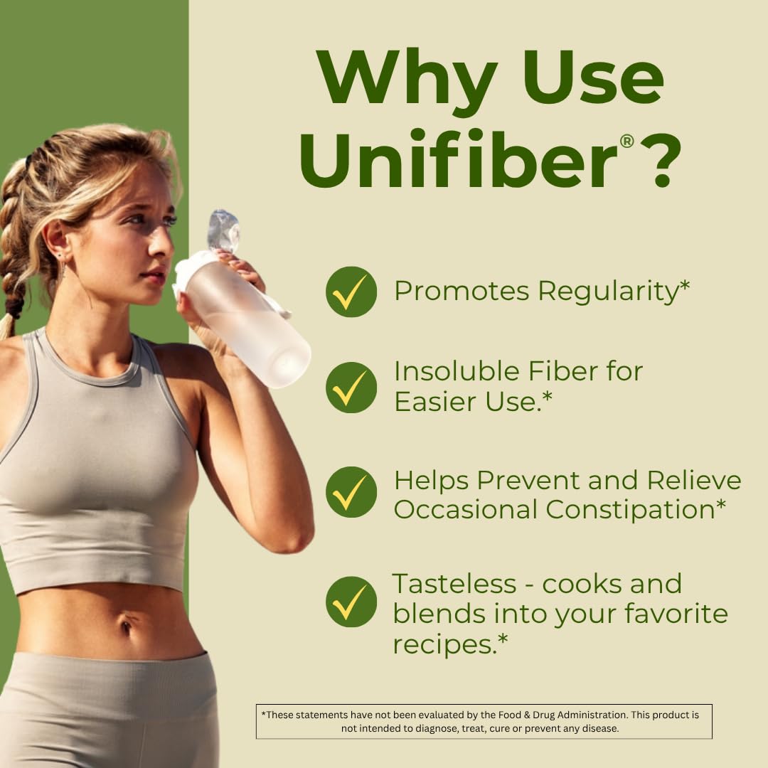 DrNatura Unifiber complément alimentaire sur une table avec des fruits