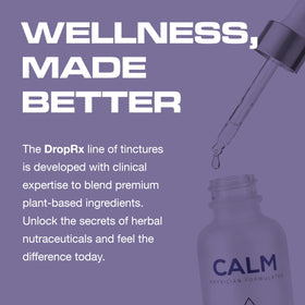DropRx Calm avec des herbes naturelles en arrière-plan