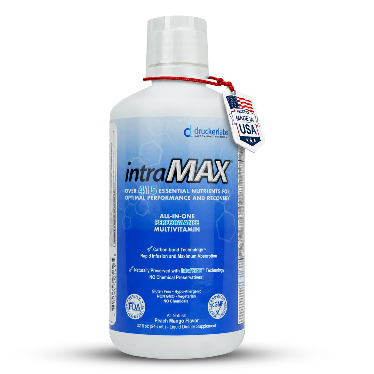 Drucker Labs intraMAX Multivitamines Liquides 415+ Nutriments 32 oz vue de face