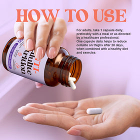 DSFGHJE capsules anti-cellulite et verre d'eau