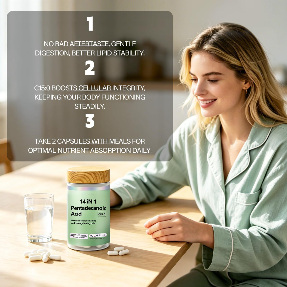 DTORUNI Acide Pentadécanoïque boîte de 90 capsules