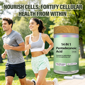 DTORUNI Acide Pentadécanoïque capsules avec un verre d'eau