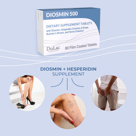 DULÀC Diosmin 500mg 80 comprimés vue latérale