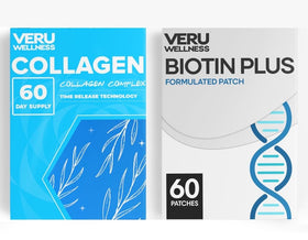 Duo de patches Biotine et Collagène Veru Wellness, 120 unités, vue de face