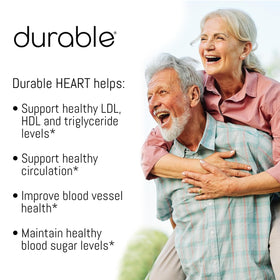 Durable Coeur 1000 mg, vue de la bouteille ouverte avec capsules