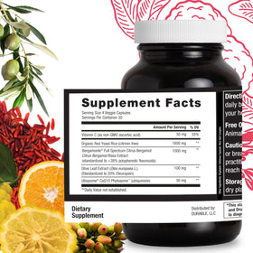Durable Complément Alimentaire Riz Rouge 1 600 mg - vue de l'arrière