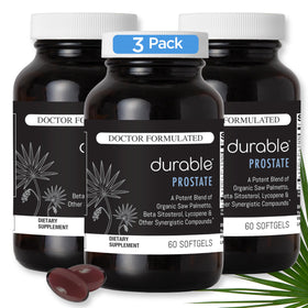Durable Prostate 300 mg 180 gélules molles vue de face
