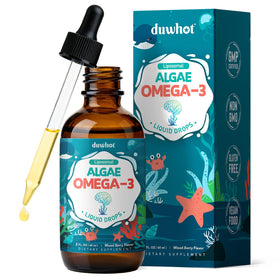 duwhot Algue Liposomale Omega 3 Vegan 400 mg DHA 50 mg EPA flacon avant