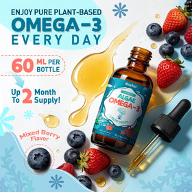 duwhot Algue Liposomale Omega 3 Vegan 400 mg DHA 50 mg EPA format liquide