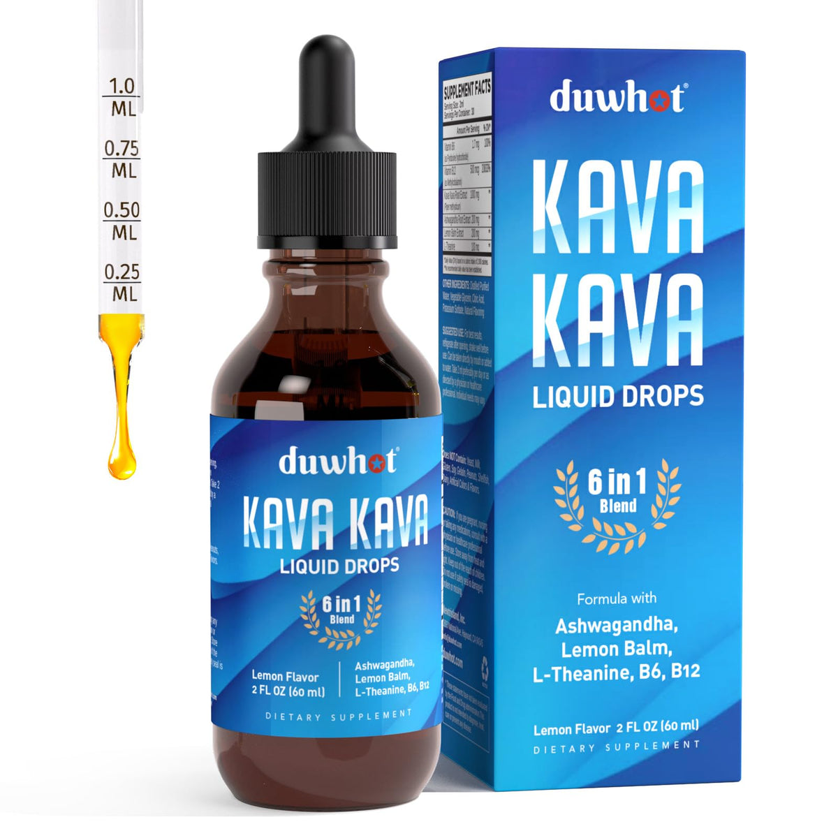 duwhot Extrait de Kava Kava 1000mg flacon avant