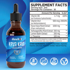 duwhot Extrait de Kava Kava 1000mg gouttes avec étiquette