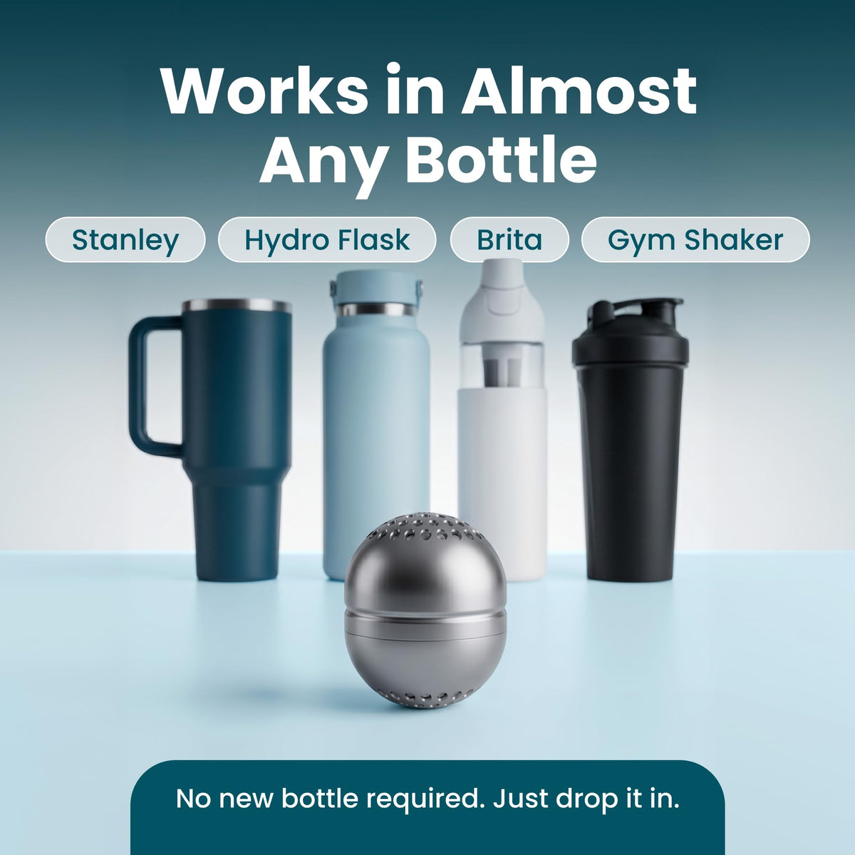 DYLN H2Bubblr avec des bouteilles compatibles
