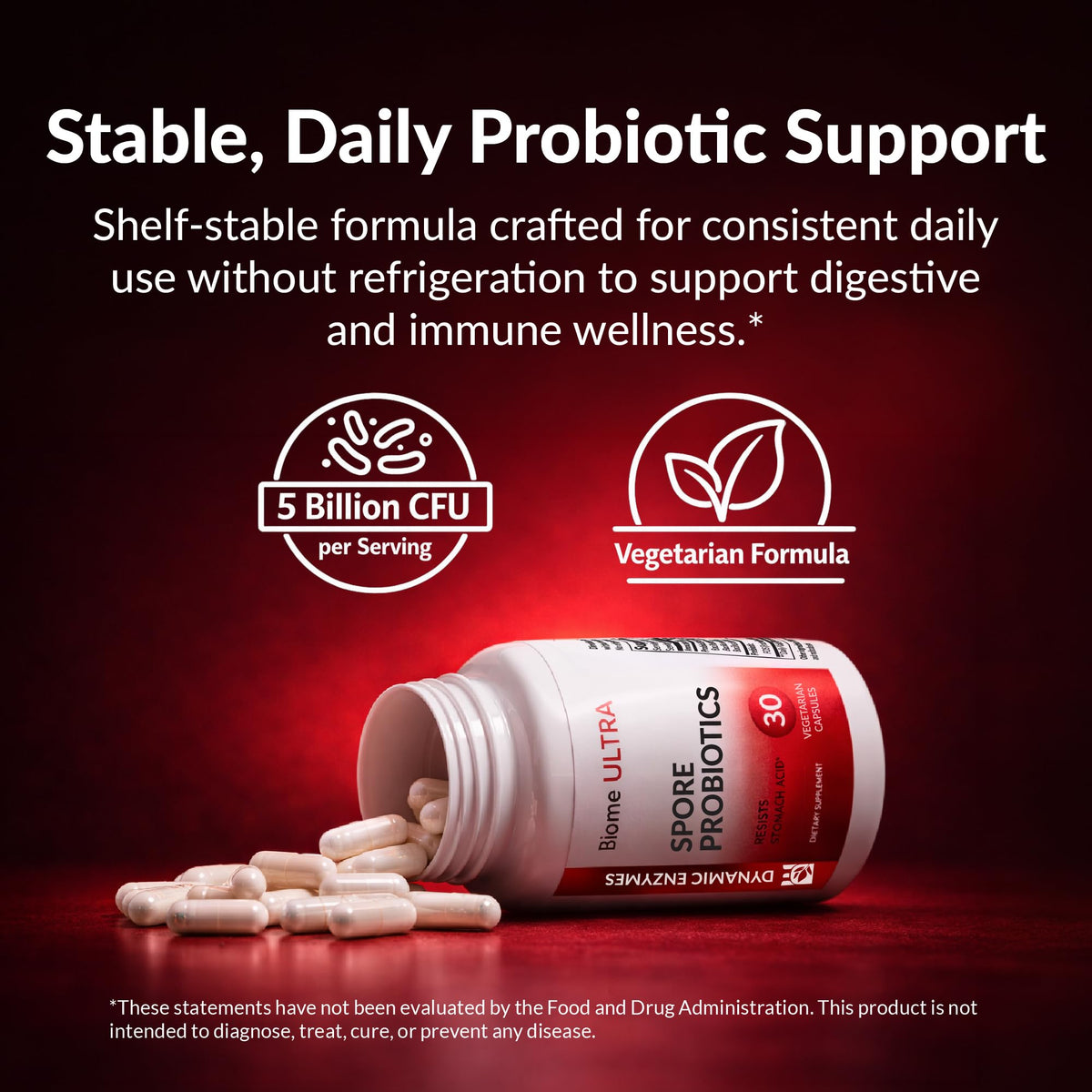 Dynamic Enzymes Biome Ultra Probiotique capsules avec ingrédients