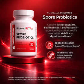 Dynamic Enzymes Biome Ultra Probiotique vue latérale des capsules
