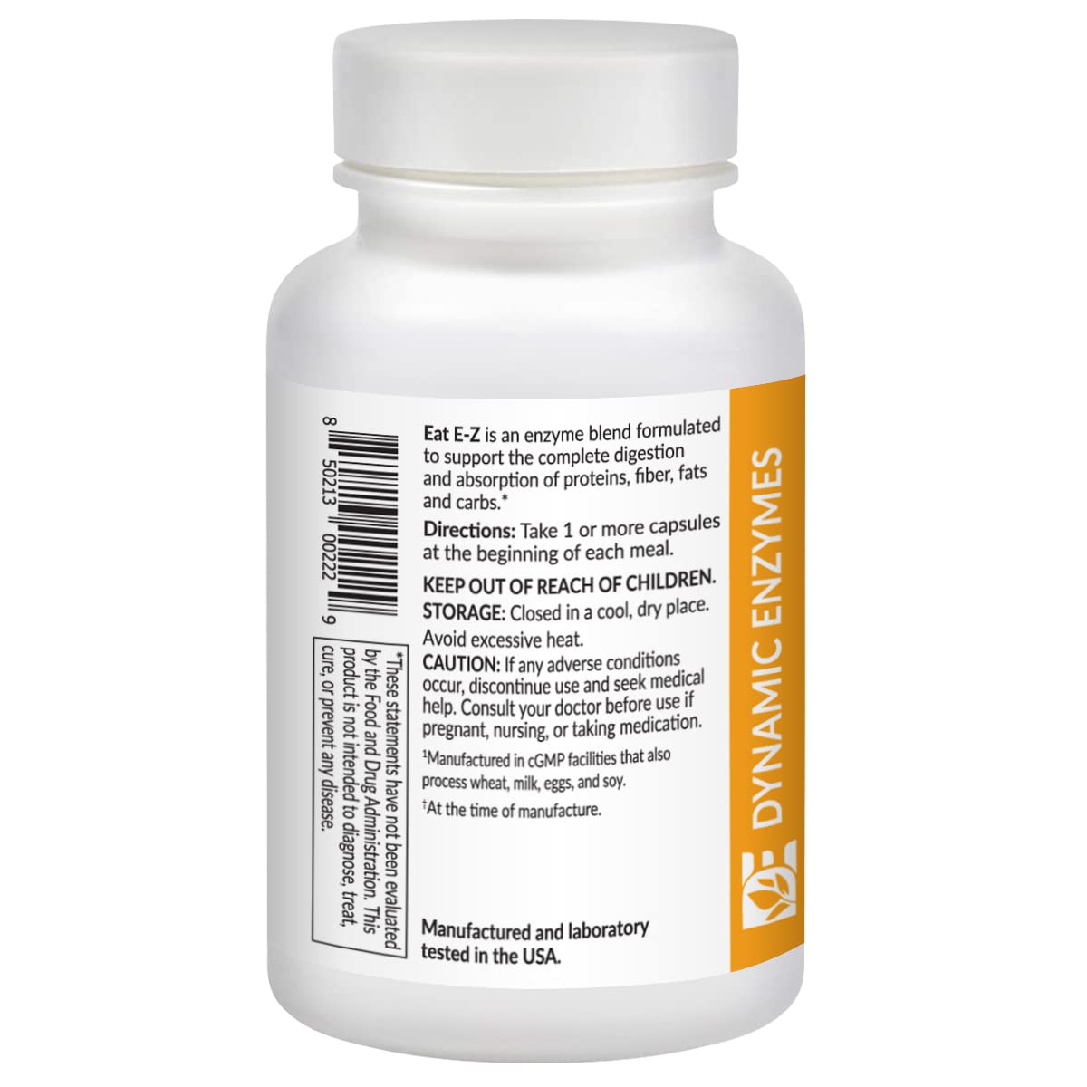 Dynamic Enzymes Eat E-Z capsules à côté d'un repas